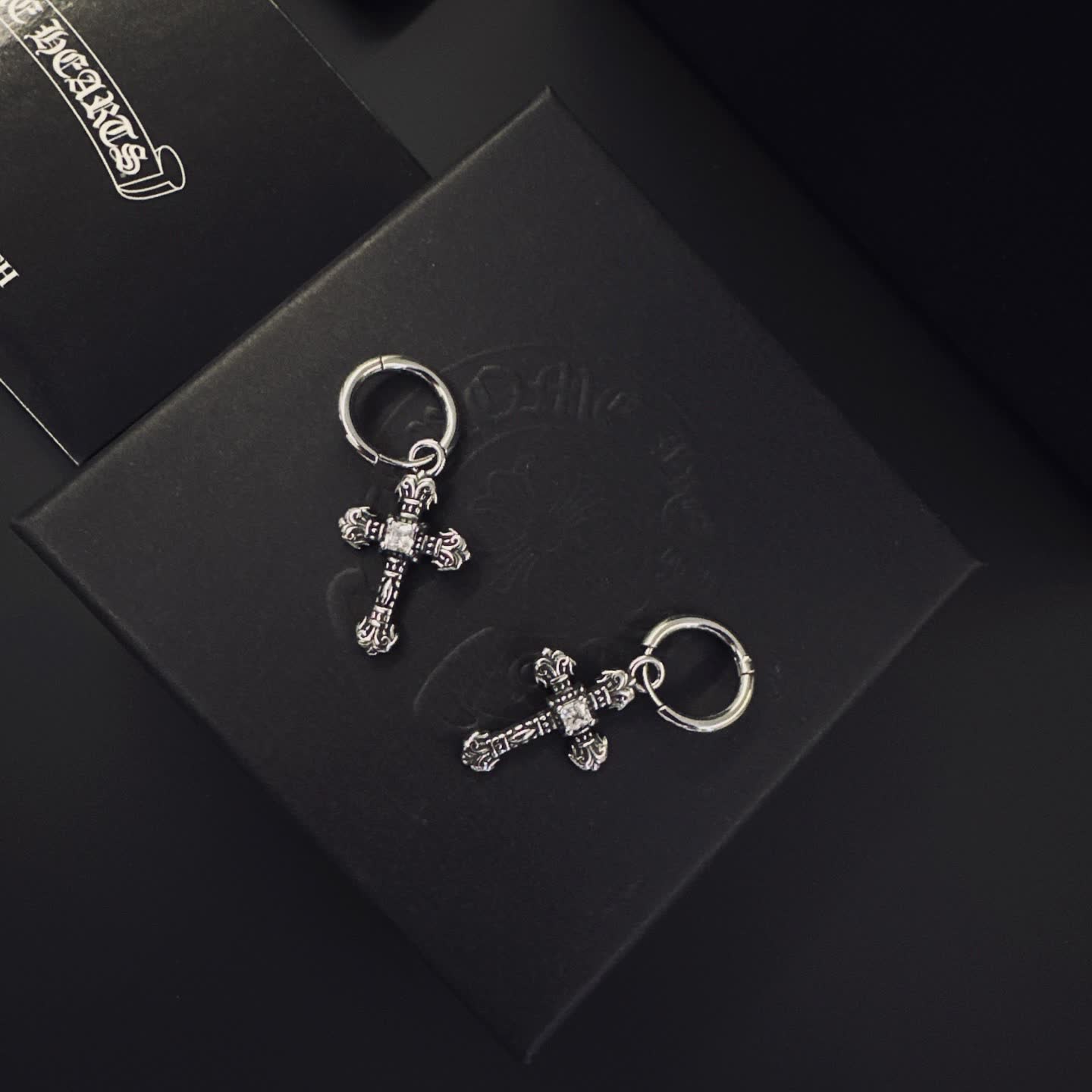 Chrome Hearts Chrom Hearts Silver Cross Earrings